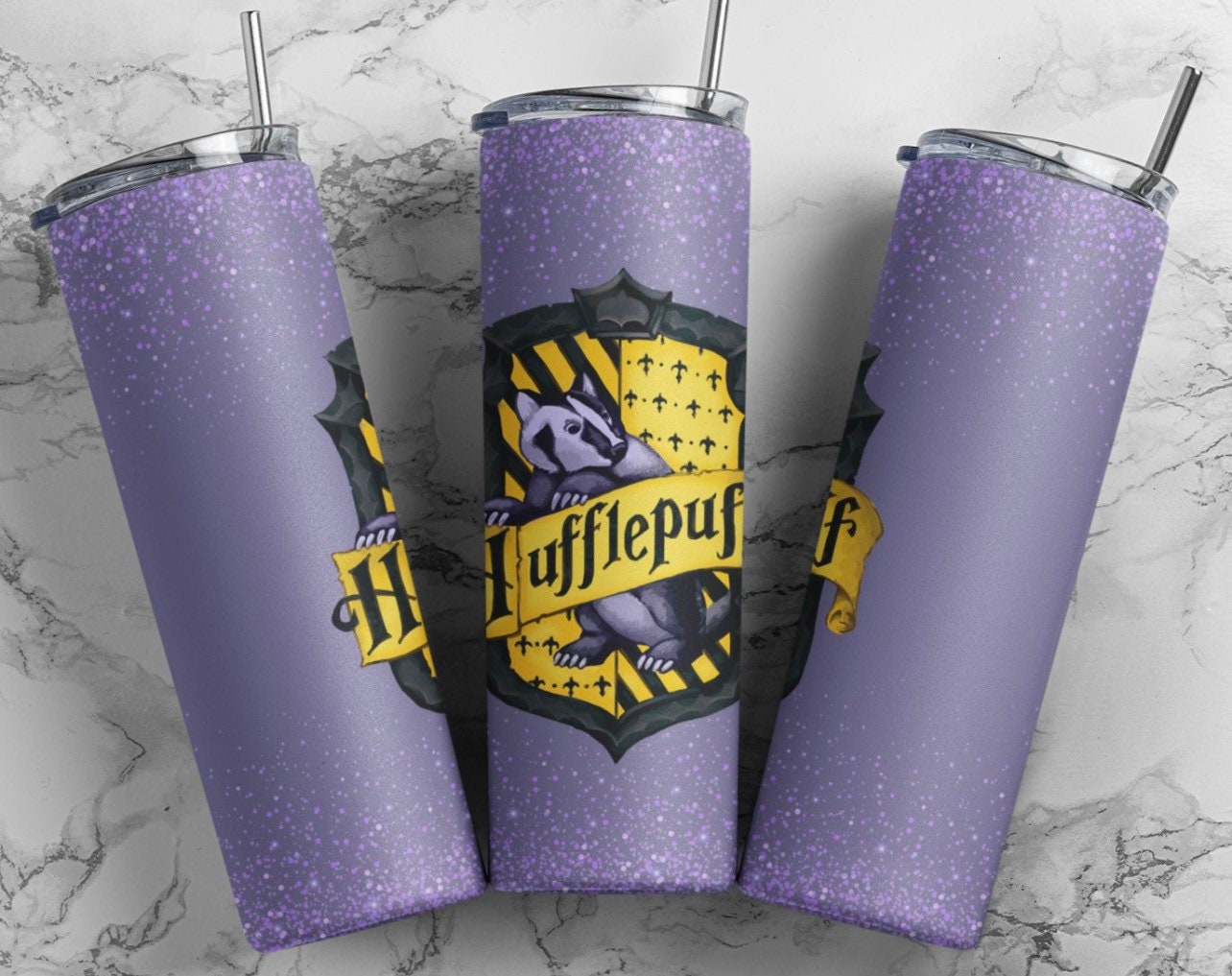 Harry movie -Tumbler 20oz / H Potter Houses / Stainless Steel/ Including Metal Straw/ wizard Harry / gift for her/him