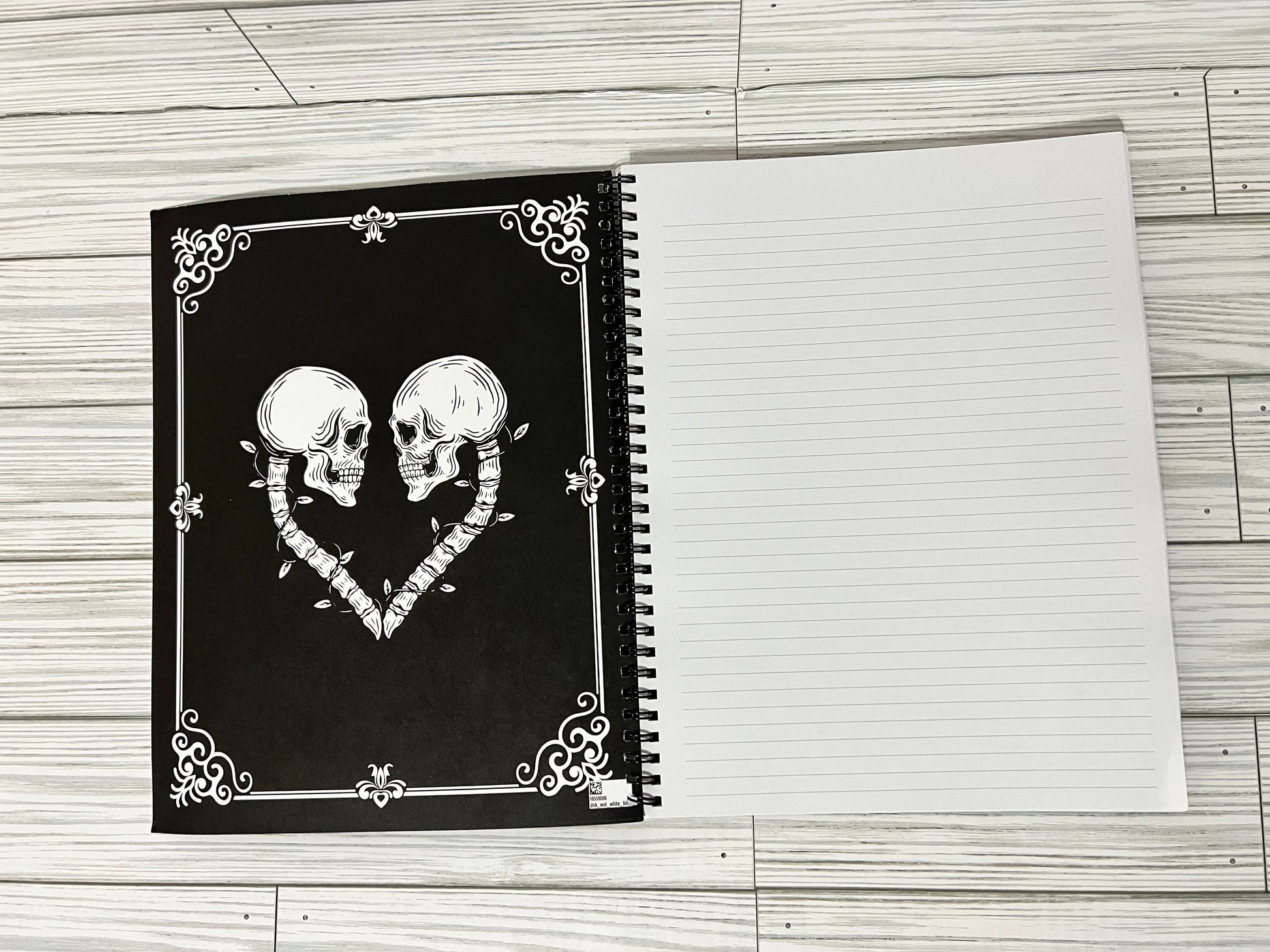 Spiral Notebook: Love with your Demons/ Dark Humor Spiral Journal/ Goth Vibes - Soft Touch Cover