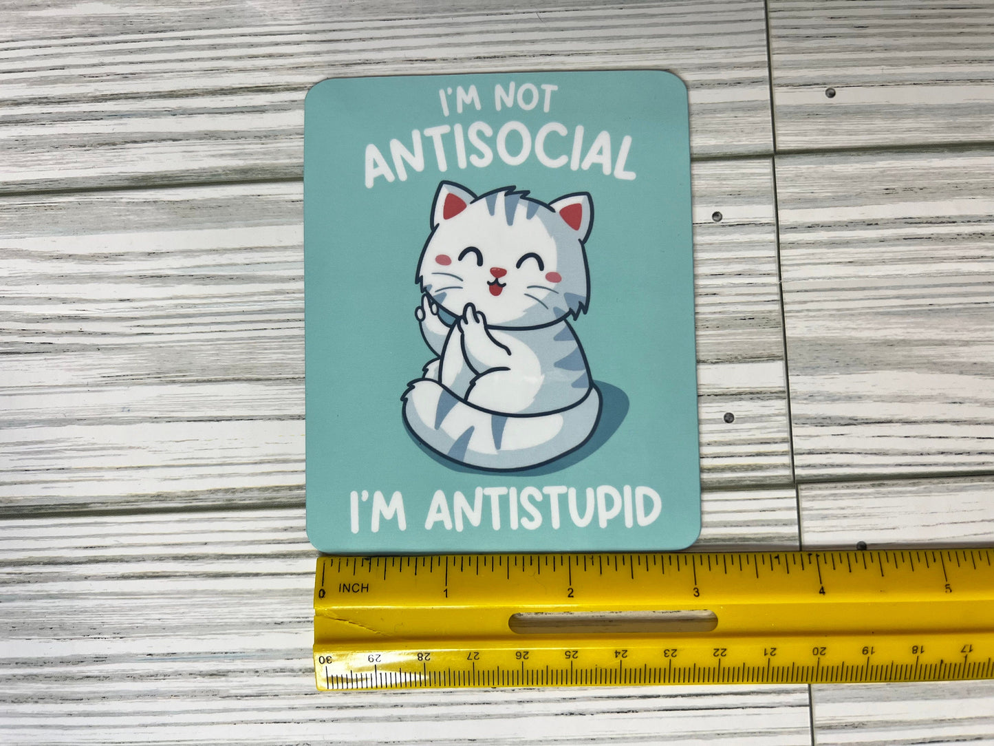 Magnet Fridge/Sticker- I'm not antisocial, I'm antistupid