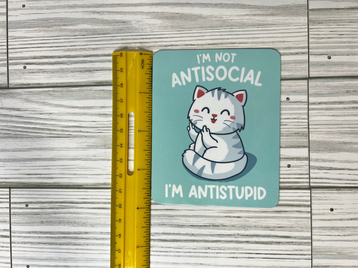 Magnet Fridge/Sticker- I'm not antisocial, I'm antistupid