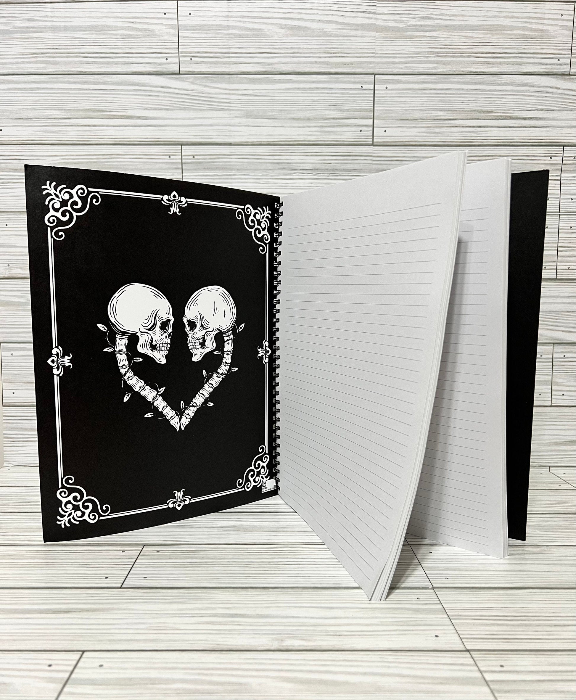 Spiral Notebook: Love with your Demons/ Dark Humor Spiral Journal/ Goth Vibes - Soft Touch Cover