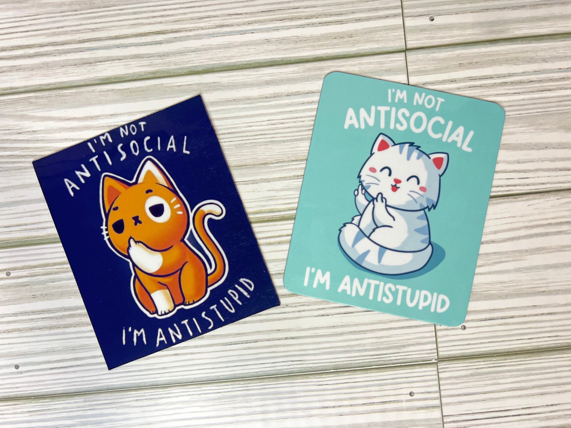 Magnet Fridge/Sticker- I'm not antisocial, I'm antistupid