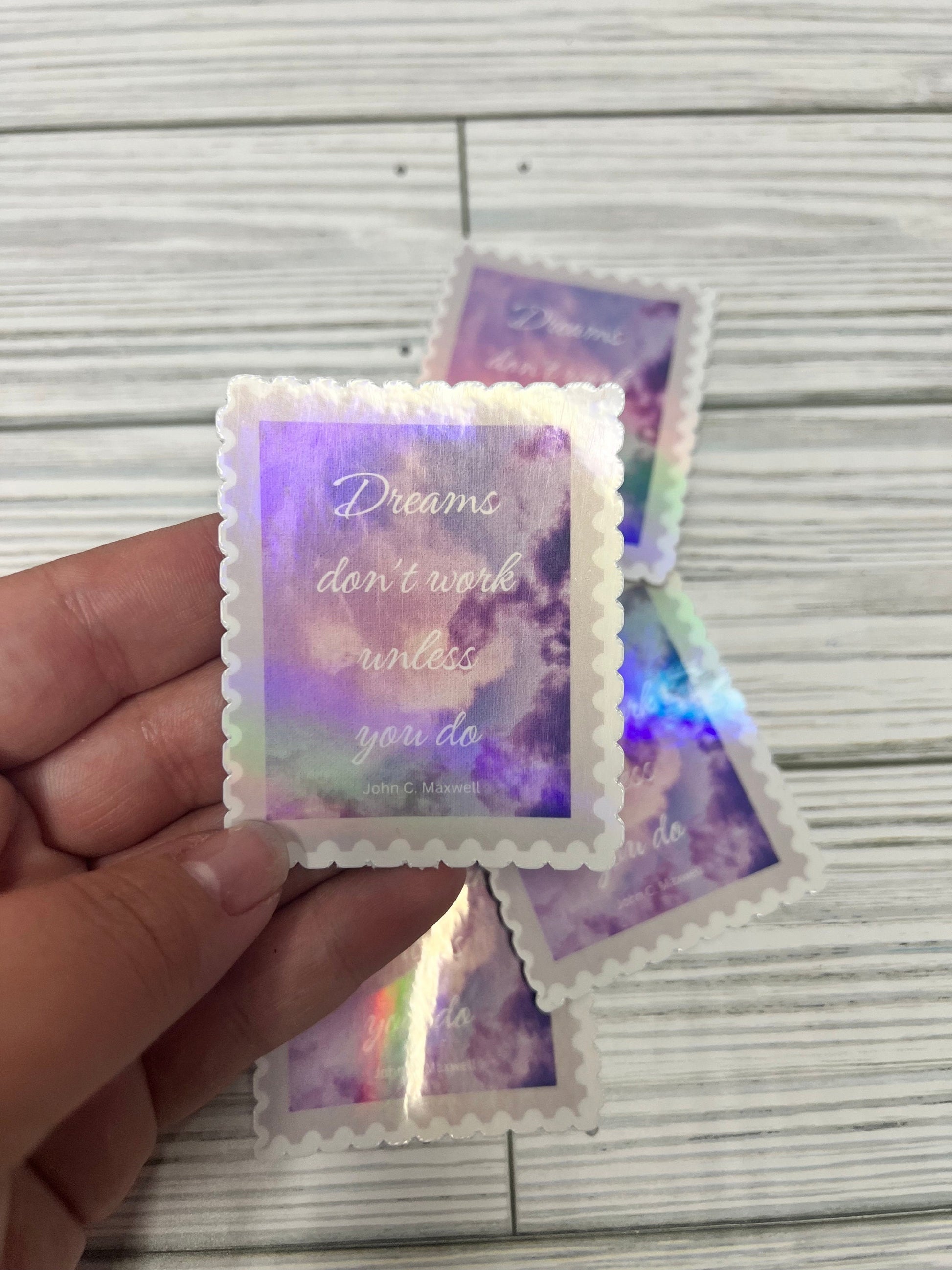 Free Shipping Holographic Sticker/ Magnet Waterproof- Dream Stamp