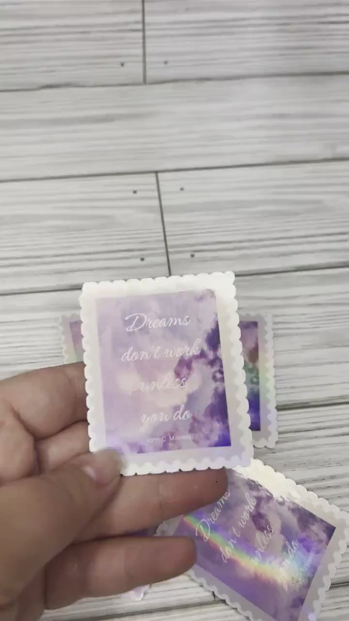 Free Shipping Holographic Sticker/ Magnet Waterproof- Dream Stamp