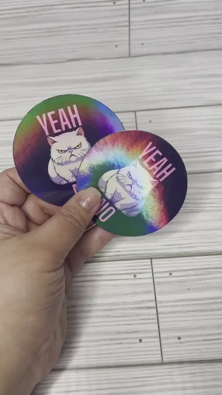 Free Shipping Rainbow Sticker/ Magnet Waterproof- YEAH NO